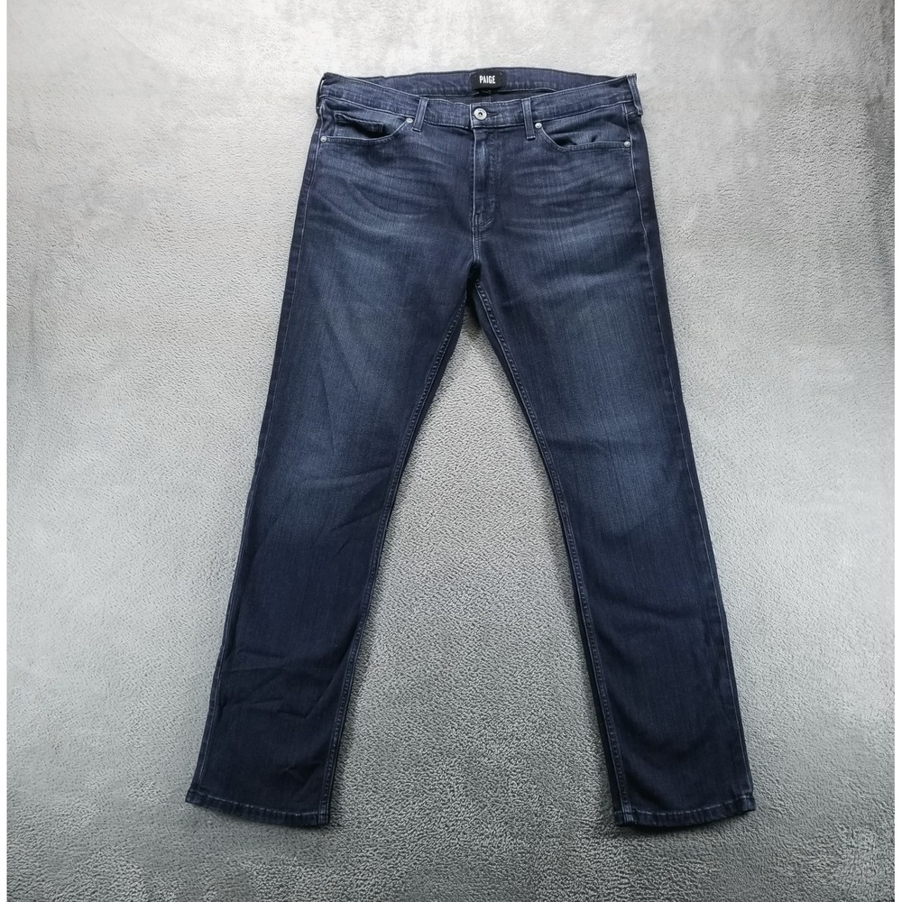 Paige Jeans Mens 38x32 Blue Lennox Skinny Stretch Mid Rise‎ Comfort Denim